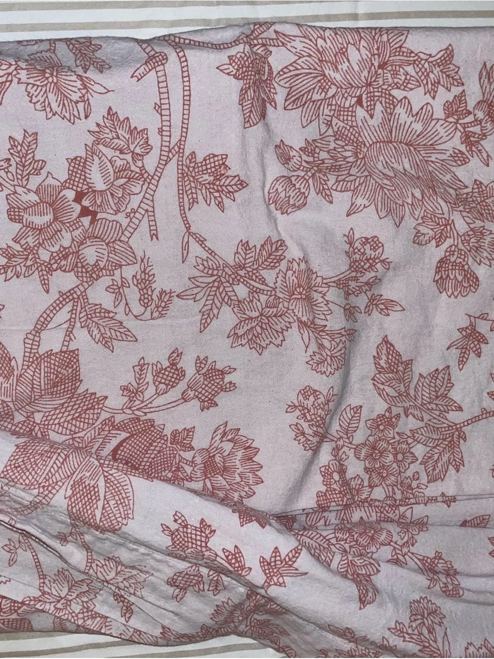 Urban Outfitters Dusty Pink Shower Curtain with Pink Floral Print